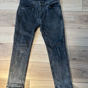 Levis - Men's Acid Wash Black Jeans- 32W x 30L